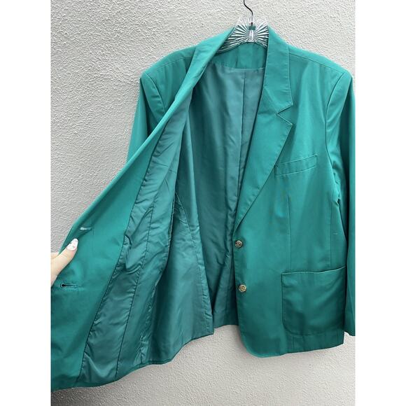 Unbranded Womens Blazer Size Unknown Green Two Button Up - Picture 4 of 10